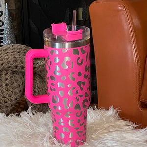 Hot Pink Cheetah Tumbler