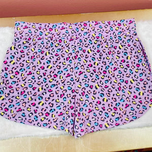 Secret Treasures Lavender Cheetah Knit Shorts