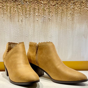 Journee Suede Booties ~ Tan