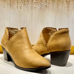 Journee Suede Booties ~ Tan