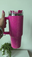 Load and play video in Gallery viewer, Shimmer Tumbler Mug ~Hot Pink
