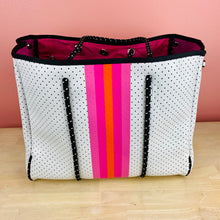 Load image into Gallery viewer, The Giavanna Neoprene Tote-White &amp; Pink
