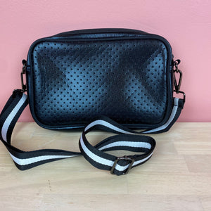 The Giavanna Neoprene Messenger-Black