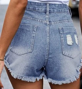 Harlym Sequin Pocket Denim Shorts