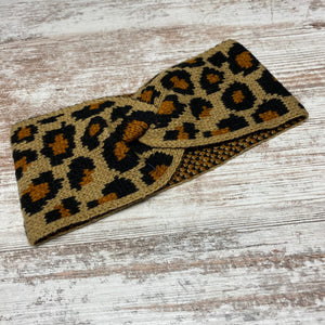 Twisted Up Leopard Headband