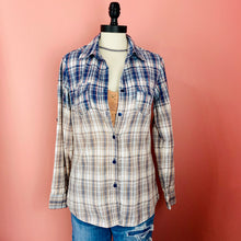 Load image into Gallery viewer, Hand Bleach Dyed Plaid Shirt

