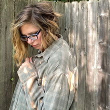 Load image into Gallery viewer, Hand Bleach Dyed Flannel Shirt
