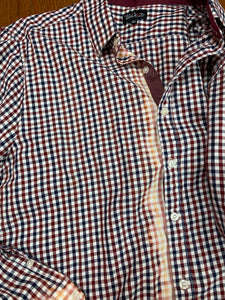 Hand Bleach Dyed Plaid Shirt