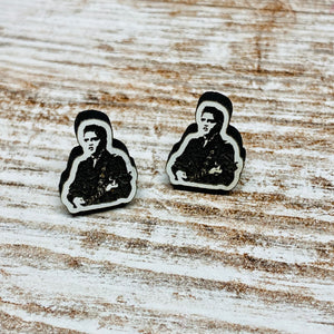 Elvis '68 Comeback Wood Etched Studs