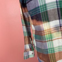Load image into Gallery viewer, Hand Bleach Dyed Flannel Shirt - Women’s Small
