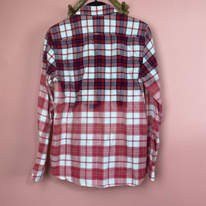 Hand Bleach Dyed Flannel Shirt