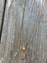 Load image into Gallery viewer, Galaxy Moon &amp; Star Layered Necklace
