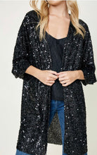 Load image into Gallery viewer, Bell Sleeve Sequin Kimono
