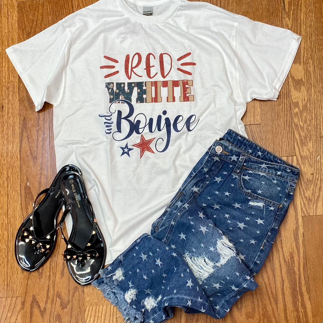 Red White Boujee Graphic Tee