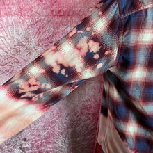 Load image into Gallery viewer, Hand Bleach Dyed Flannel Shirt-Women’s XS
