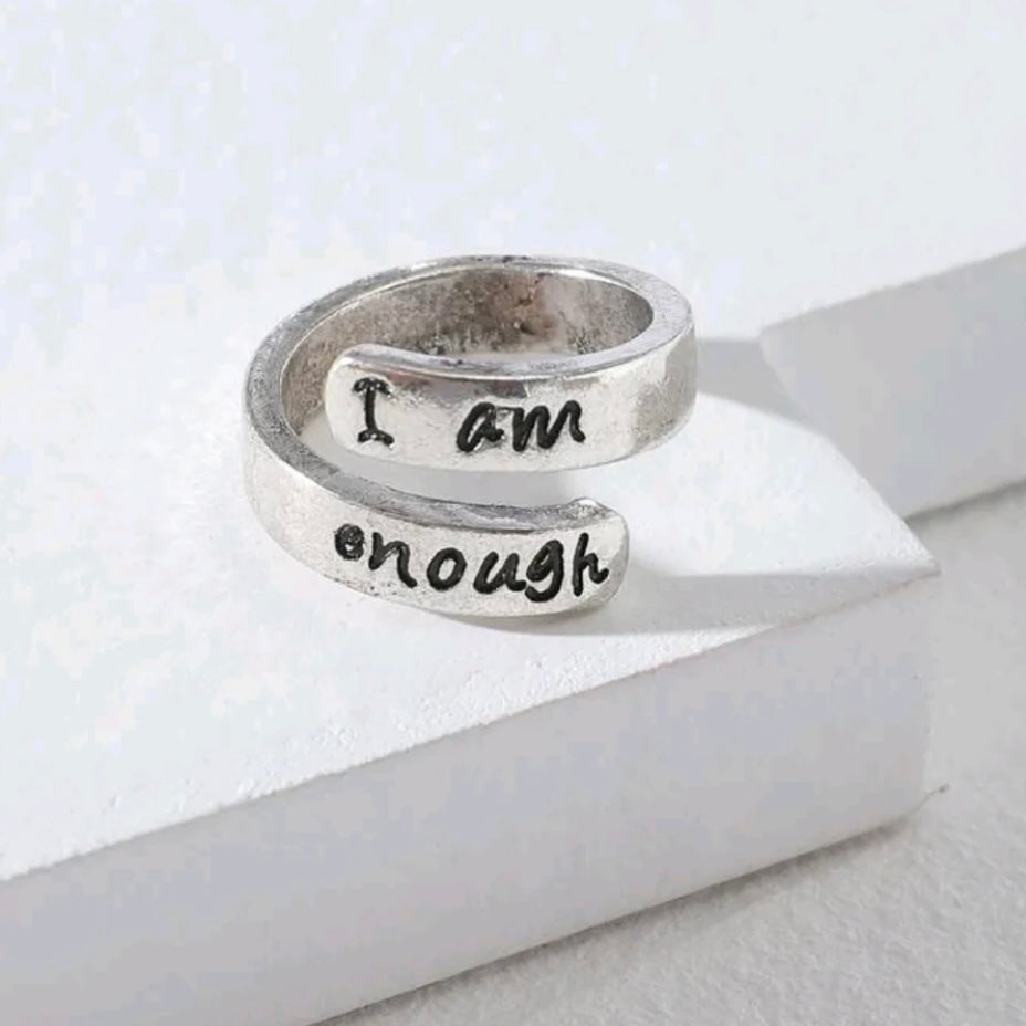 I Am Enough Adjustable Wrap Ring