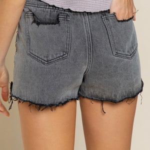 Reyna Studded Denim Shorts