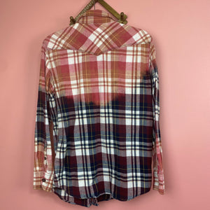 Hand Bleach Dyed Flannel Shirt