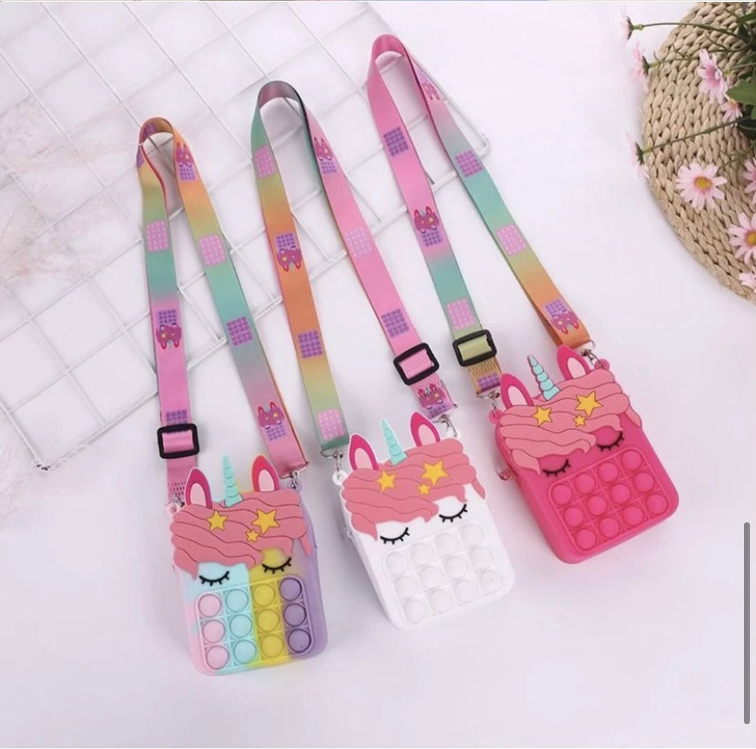 Kids Unicorn Pop It Crossbody