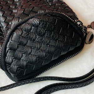 Perfectly Woven Phone Crossbody~Black