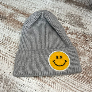 All Smiles Beanie ~ Lt Gray