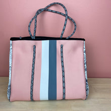 Load image into Gallery viewer, The Giavanna Neoprene Tote-Pink/White/Gray
