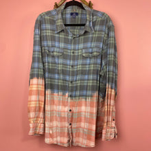 Load image into Gallery viewer, Hand Bleach Dyed Flannel Shirt

