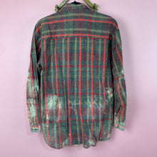 Load image into Gallery viewer, Hand Bleach Dyed Plaid Shirt
