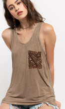 Load image into Gallery viewer, Harmony Sequin Pocket Tank
