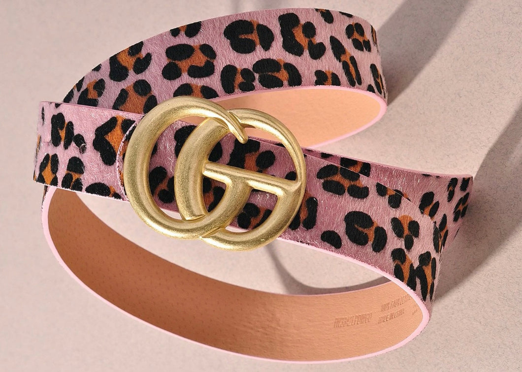 Wildly Pretty Pink Leopard Belt