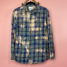 Load image into Gallery viewer, Hand Bleach Dyed Flannel Shirt
