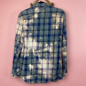 Hand Bleach Dyed Flannel Shirt