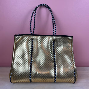 The Giavanna Neoprene Tote-Gold