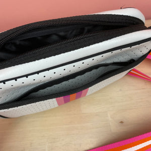 The Giavanna Neoprene Messenger-White/Pink/Orange