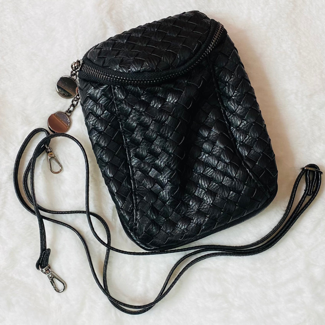 Perfectly Woven Phone Crossbody~Black