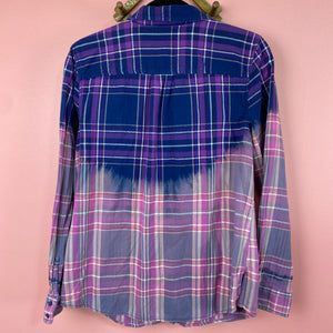 Hand Bleach Dyed Flannel Shirt
