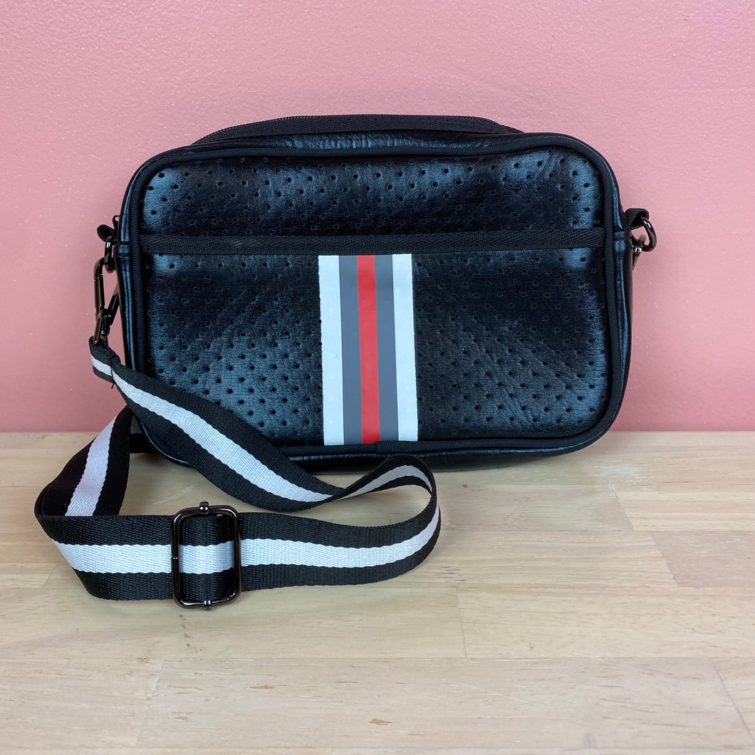 The Giavanna Neoprene Messenger-Black