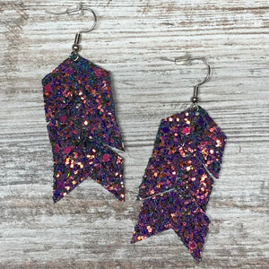 Glitter Arrow Earrings~Bronze