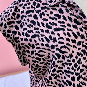 Umgee Pink Cheetah Leopard Button Up