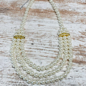 So Posh Layered Pearl Necklace